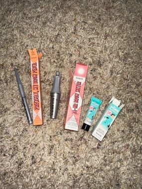 Benefit Brow Kit Bundle with Peach-Orange & Aqua Packaging